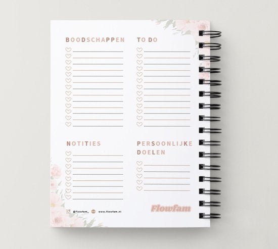 Weekplanning in schoonmaakplanner en huishoudplanner – overzicht voor dagelijkse taken