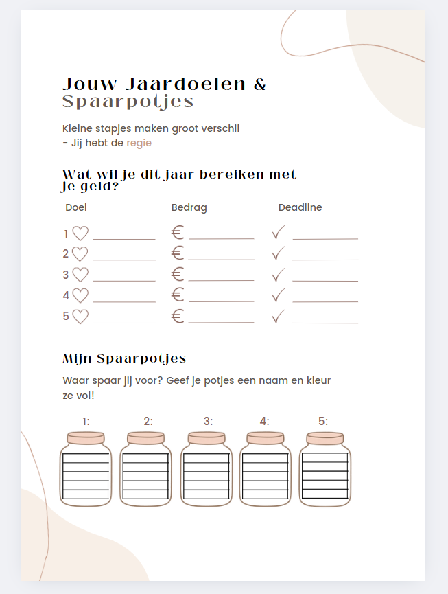 Budgetboekje en kasboekje invullen – moneyplanner voor dagelijks financieel overzicht
