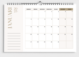 Maandpagina van A3 muurkalender – gezinsplanner met ruimte voor alle afspraken